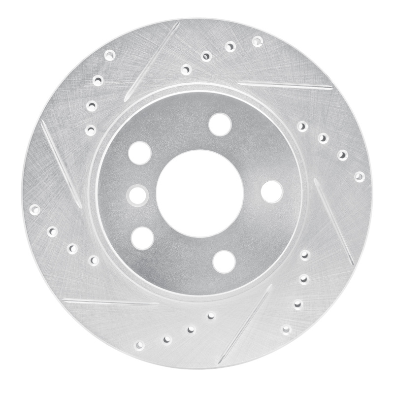 BMW i3 Brake Rotor (1) - Front Left - R1 Concepts - Drilled & Slotted - Silver - `14-`21
